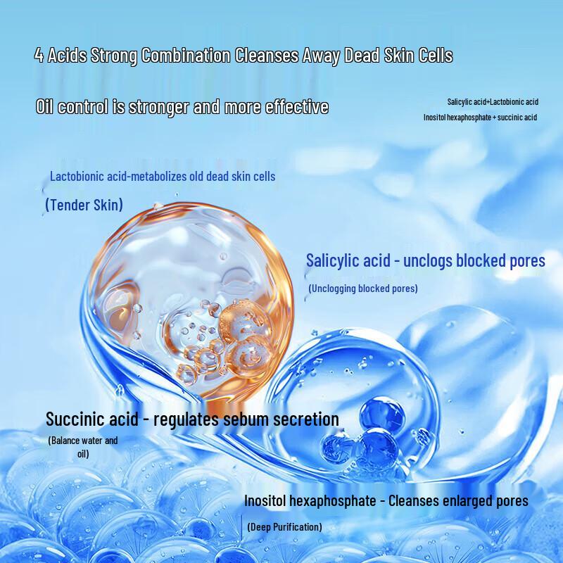 Zuoyanyouse Men's Micro Acid Purifying 3-Piece Skincare Set