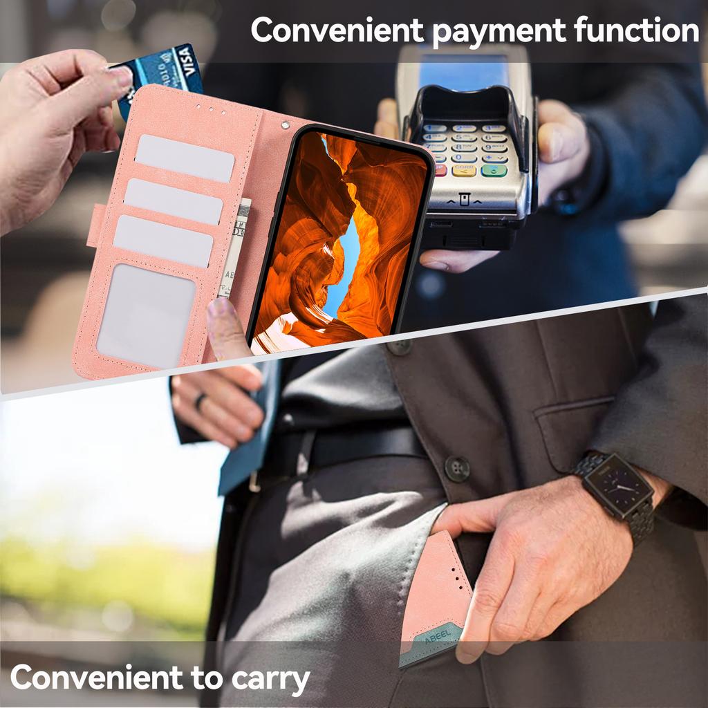 ABEEL For Samsung Galaxy S25 Ultra Case Color Splicing Leather Flip Phone Cover RFID Blocking