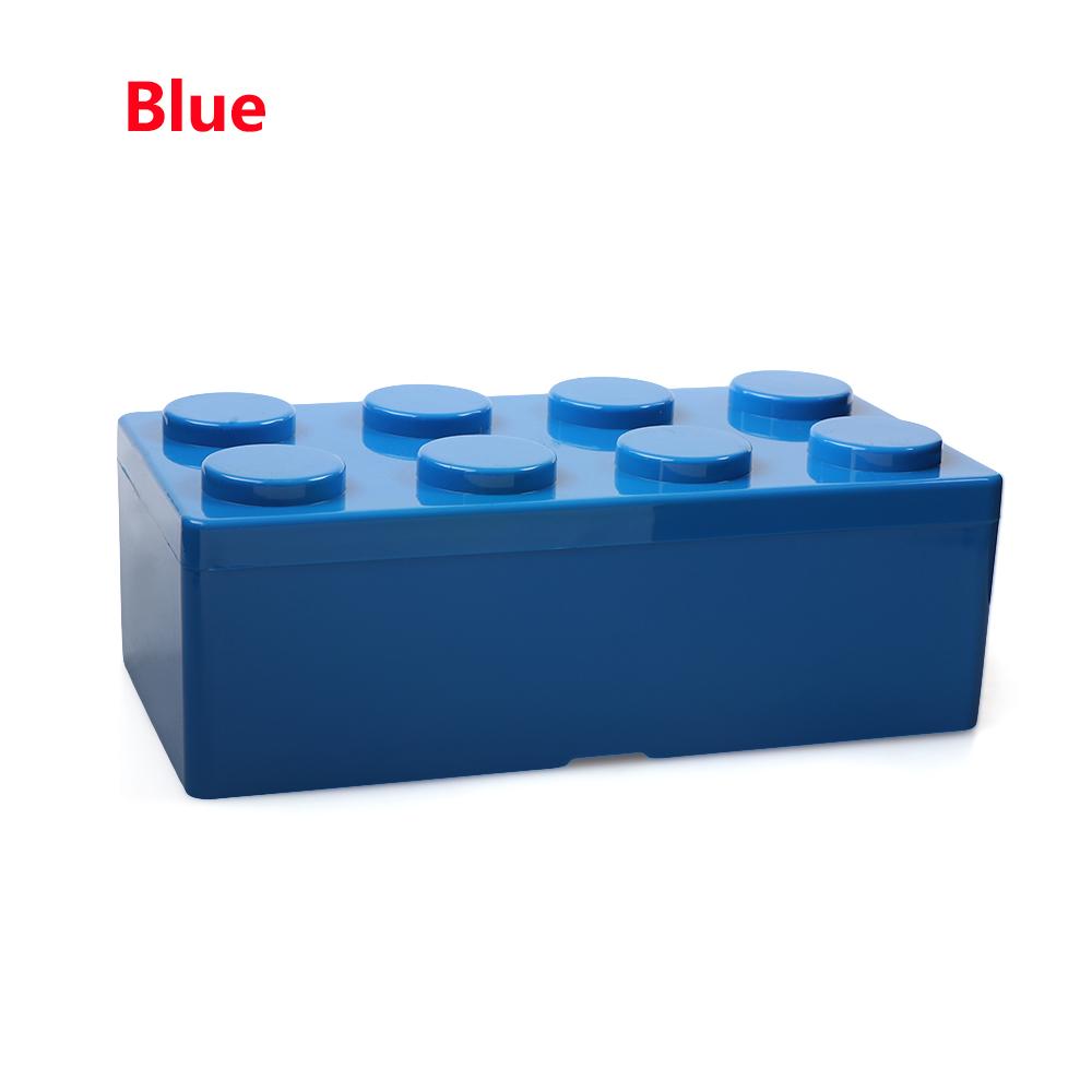 Saving Space Organizer Office Storage Box Building Block Shapes Plastic Desktop Container