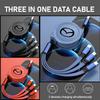 3 In 1 Phone Data Cable Multi Port Multiple Charging Wire Accessory For Mazda 3 6 CX5 2 CX3 CX9 MX5 RX8 Axela Demio Atenza MS