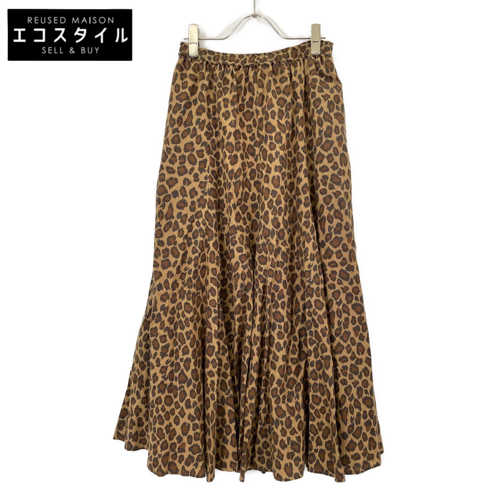 

adeu Brown leopard print gazer skirt skirt O BrownUsed