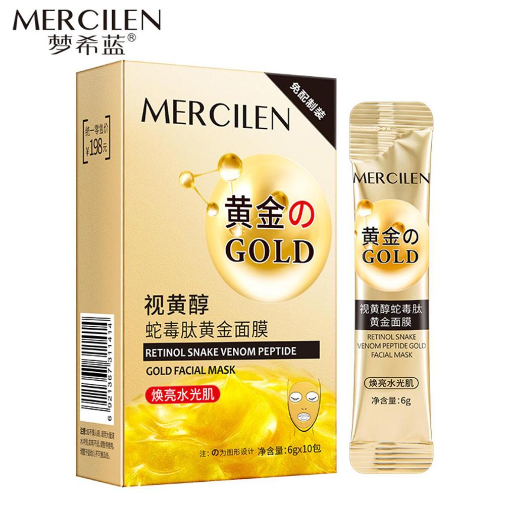 Retinol Snake Venom Peptide Gold Whitening Masks Oil Control Brighten Skin Moisturizing Face Mask Korean skincare products