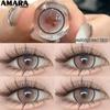 AMARA  Colored Contacts Lenses Brown Lenses Purple Lens Natural Look Cosmetics Colored Pupils Eyes Color Lens Soft High Quality