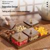 Retro Chinese Style Glass Dried Fruit & Nut Tray