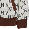 MLB New York Yankees Letter Print Color Block Jacket Unisex Jacket Off-White 3AJPM0131-50CRS