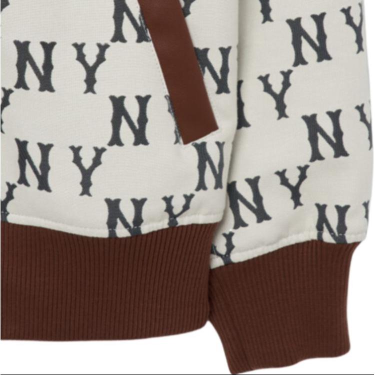 MLB New York Yankees Letter Print Color Block Jacket Unisex Jacket Off-White 3AJPM0131-50CRS