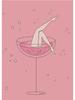 Funny Leg Lets Drink Pink Wine Cocktail Martini Posters Canvas Paintiing Nordic Wall Art Picture For Living Room Home Decor