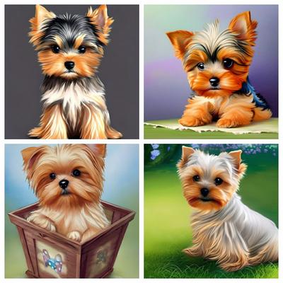 5D DIY Diamant Malerei Mosaik Yorkshire Terrier Hund volle quadratische/runde Stickerei Tier süße neue Wohnkultur