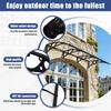 Awning for Door Entrance with Aluminum Alloy Bracket Outdoor Clear Door Awning Strong Load-Bearing Capacity for Porch/Patio/Deck