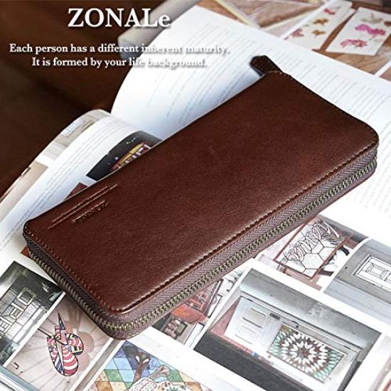 ZONALe COMODO 31033 Round Zipper Long Wallet (Navy)