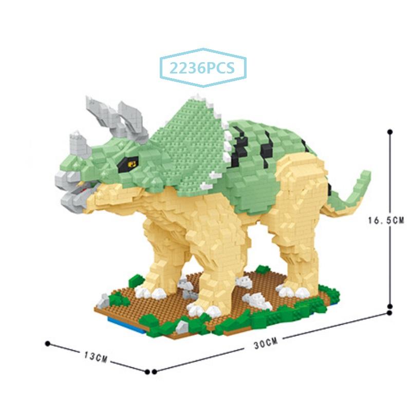 Mini Blocks Dinosaur Collection Building Bricks Tyrannosaurus Jurassic Park Velociraptor Kids Toy For Children Gift Boy Present
