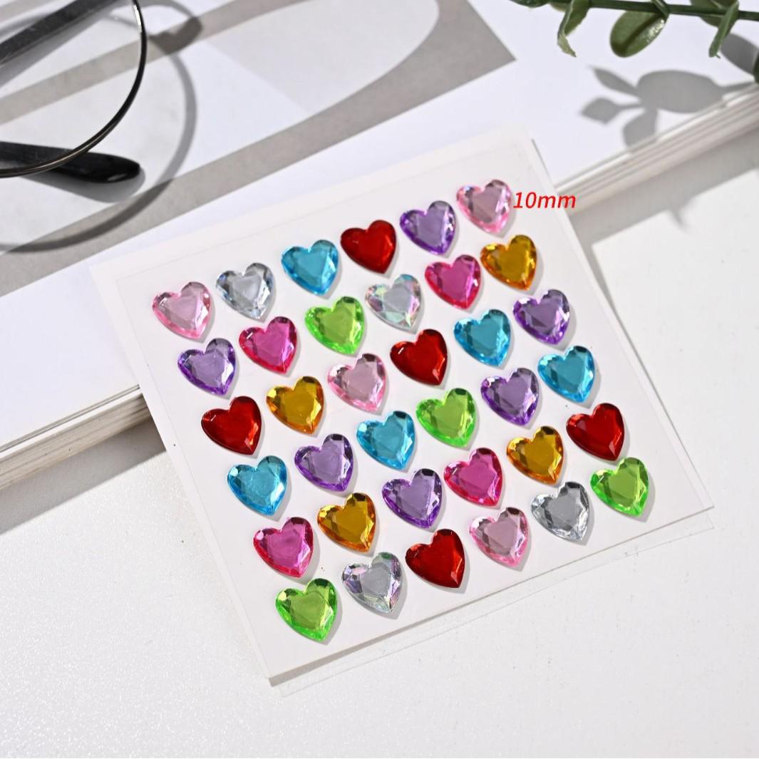 Children s Heart Diamond 3D Acrylic Stickers for Kindergarten Rewards 7.5*7.5