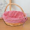 Picnic Basket Container with Handles Decorative Egg Hamper for Vegetables Sandwiches