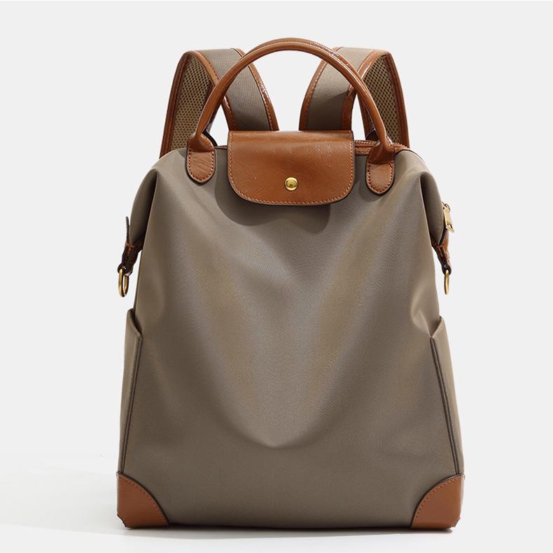 Stylish Women's Lightweight Nylon Commuter Backpack: Travel, School, Business, Large Capacity, Colorblock, Waterproof