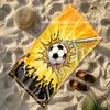 Soccer Goal Game Beach Towel Patterned Sunscreen And Windproof Suitable For Swimming Pool Camping Travel Blanket
