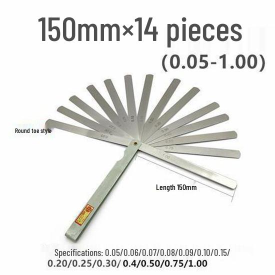 Precision Metric/Inch Feeler Gauge: 0.02-1.0mm Thickness Gauge Ruler Micrometer