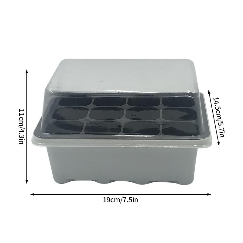 Ящик для рассады 12 отверстий посевные горшки для рассады изоляция с крышкой суккулент семена росток прорастание горшок для рассады оптовая продажа белый