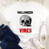 Skull Halloween T Shirt - Skeleton T Shirt- Halloween Vibes %100 Premium Cotton Unisex T-Shirt