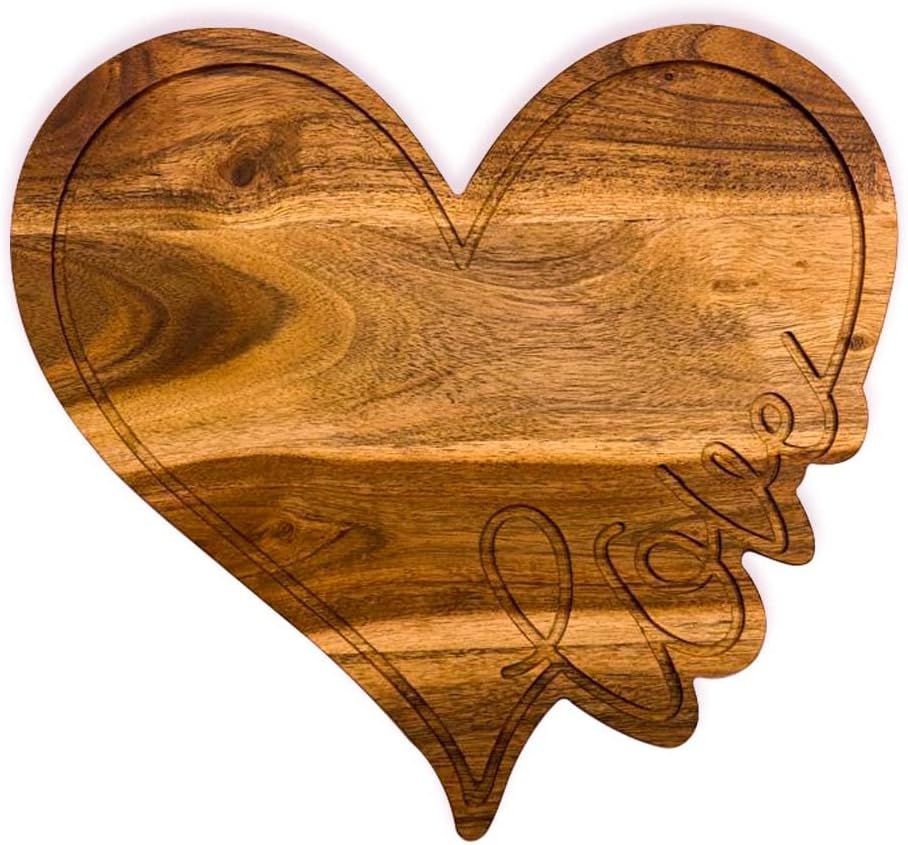 

Разделочная доска из органической акации и сервировочное блюдо для сырных закусок, овощей, фруктов и салатов Large коричневый