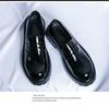 2025 Thick-Soled Black Height-Boost Men's Casual Slip-On Loafers