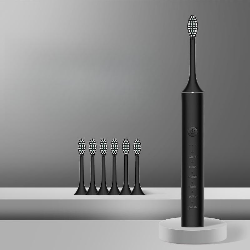 Brosse à Dents Électrique pour Hommes et Femmes Rechargeable Ultrasonique à Poils Doux Brosse à Dents Domestique de Voyage en Extérieur