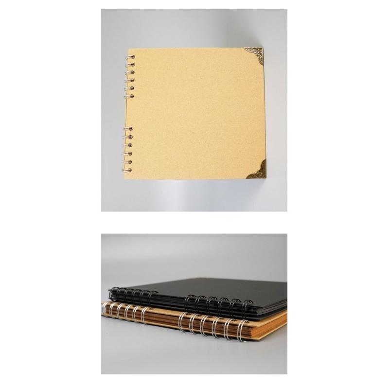 DIY Scrapbook Album 8palcová čtvercová prázdná stránka pro uchování vzpomínek Papír 30 listů Držák na fotografie Kniha vzpomínek s mašlí