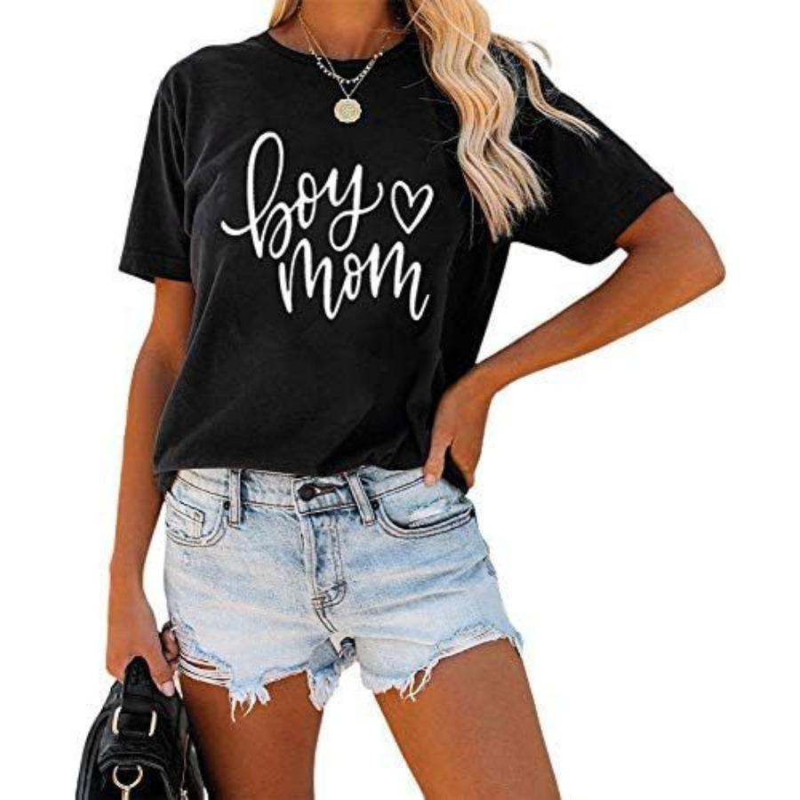 Männer Frauen Casual O Neck Printed T-shirt O Neck Kurzarm Baumwolle Tops