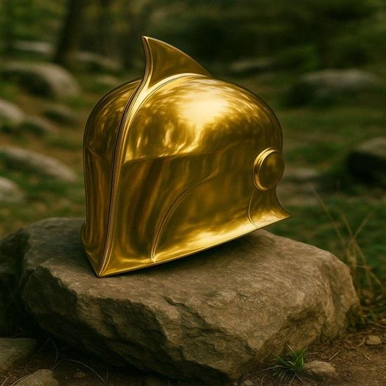 Handcrafted Doctor Fate Helmet: Polished Golden DC Cosplay Prop