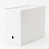 MUJI Recycled Polypropylene File Box Standard Lid with White for 15cm Width Casters, Gray, (NCE51A3A)