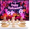 Halloween Pink Soft Halloween Night Decoration Background Banner Family Party Room Decor Poster Happy Birthday Background B02