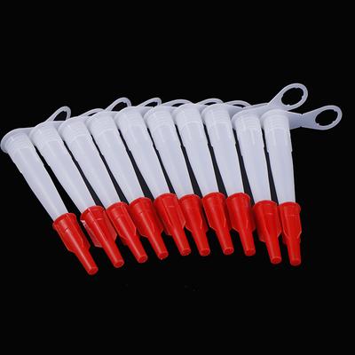10Pcs Caulking Nozzle Pack Silicone Tube Nozzle Cap Re-Sealable Mastic Screw Cover