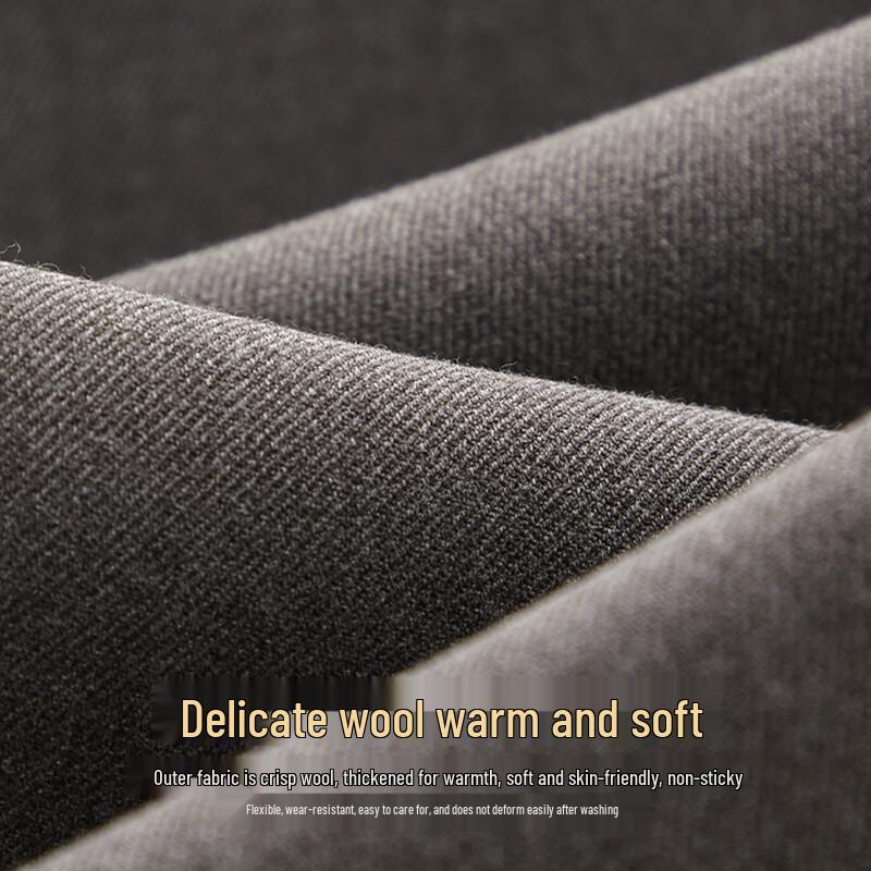 FIRS Men's Plush-Lined Straight-Leg Business Casual Trousers