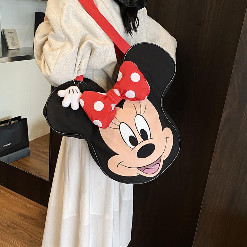 Modische Tasche im Mickey Maus Stil für Damen mit großem Fassungsvermögen aus PU-Material, perfekt für den täglichen Gebrauch