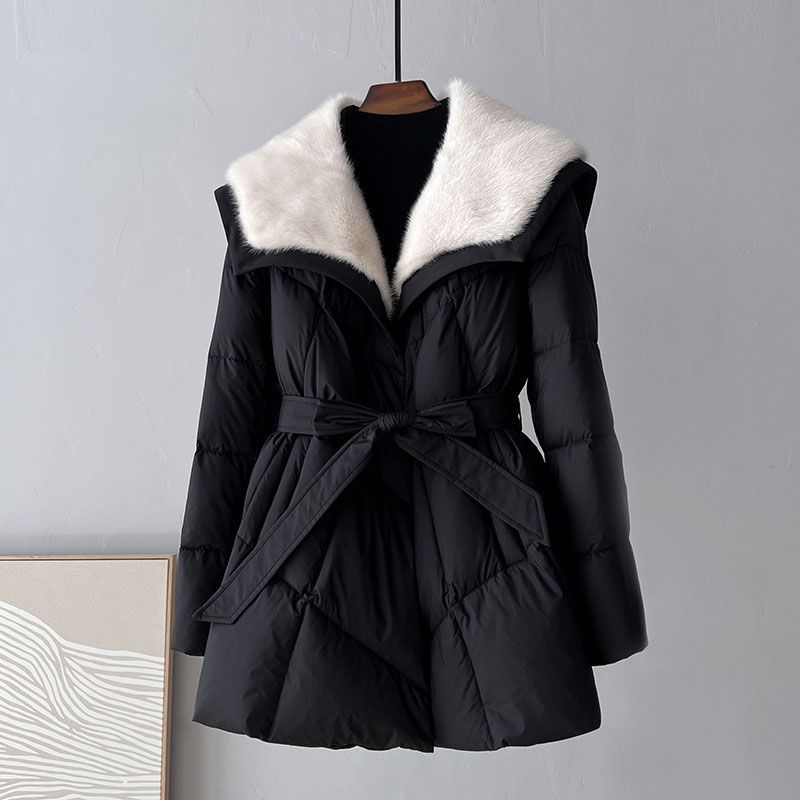 Down Jacket Women Winter Parkas Fashion Warm Mid-Length Coat Female Casual Loose Overcoat