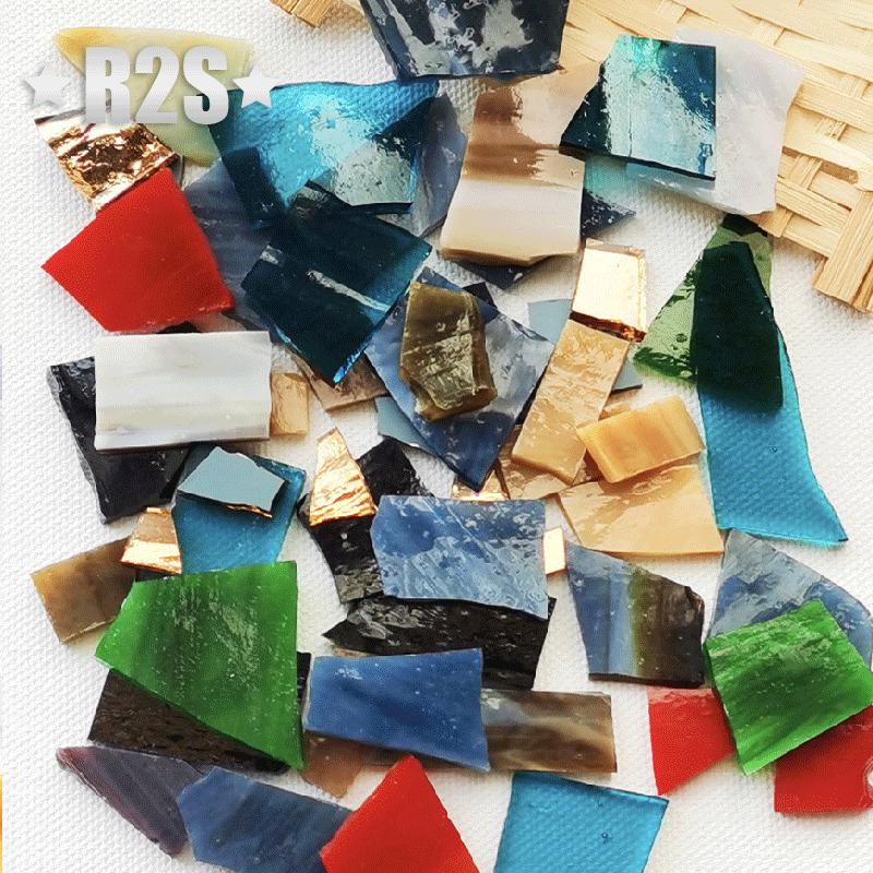 100g/Lot Mosaic Tiles Stained Glass Mosaic DIY Handmade Coaster Mosaic Puzzle Making Art Wall Decoration Supplies Mixed arte