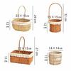 4 Styles Rattan Flower Basket Decorative Picnic Weaving Basket  Wedding