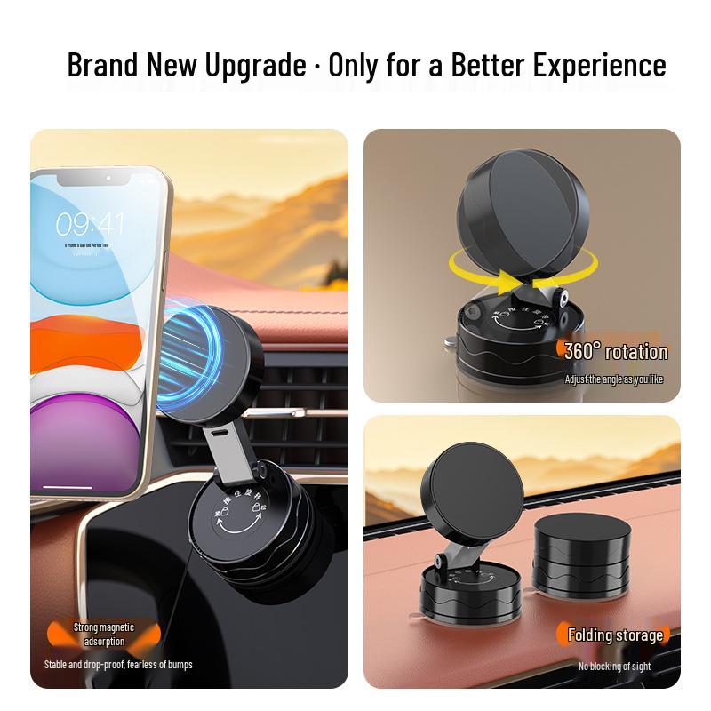 Retractable Magnetic Car Phone Holder with Strong Suction for Navigation and Video Viewing