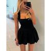2026 Summer Women's Solid Color Halter Backless A-line Mini Skirt: Fashionable, Slim, and Sexy.