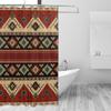Western Aztec Shower Curtain, Boho Southwestern Native American Abstract, Tribal Navajo Waterproof Fabric Bathroom Curtain, 72x8
