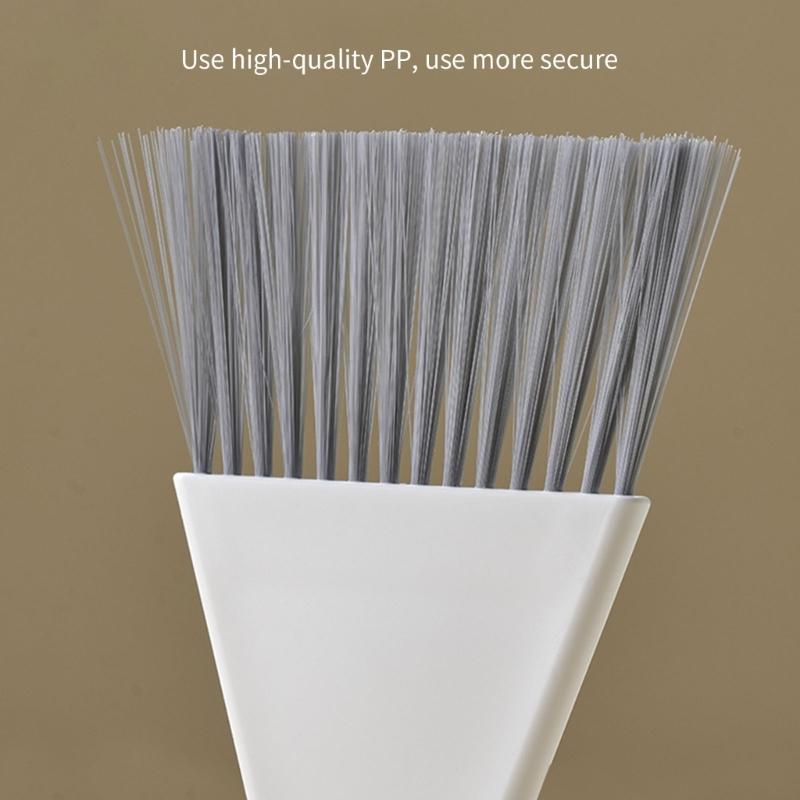 Dense Brush Dustpan Combination Modifiable Brush Space Saving Design Compact Desktop Broom And Dustpan Set