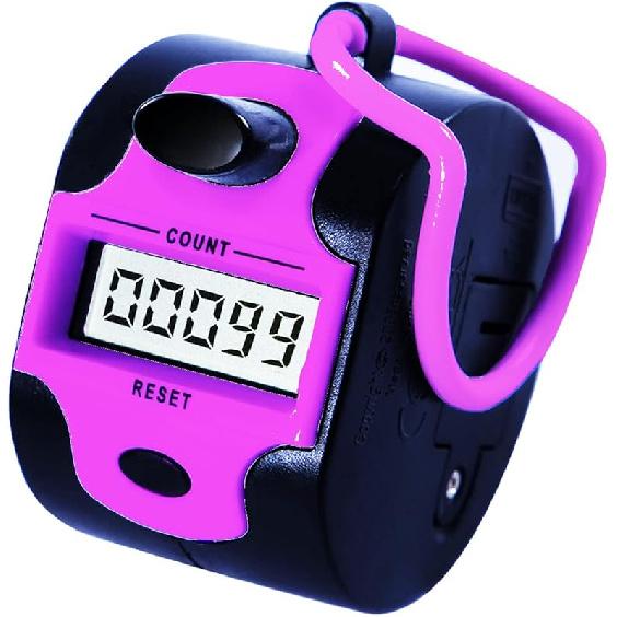 Handy Counter Click Manual Digital clicker Stitch Tally Counters Finger Mechanical Palm Handheld Pitch 5-Digit Electronic Display Click Counter