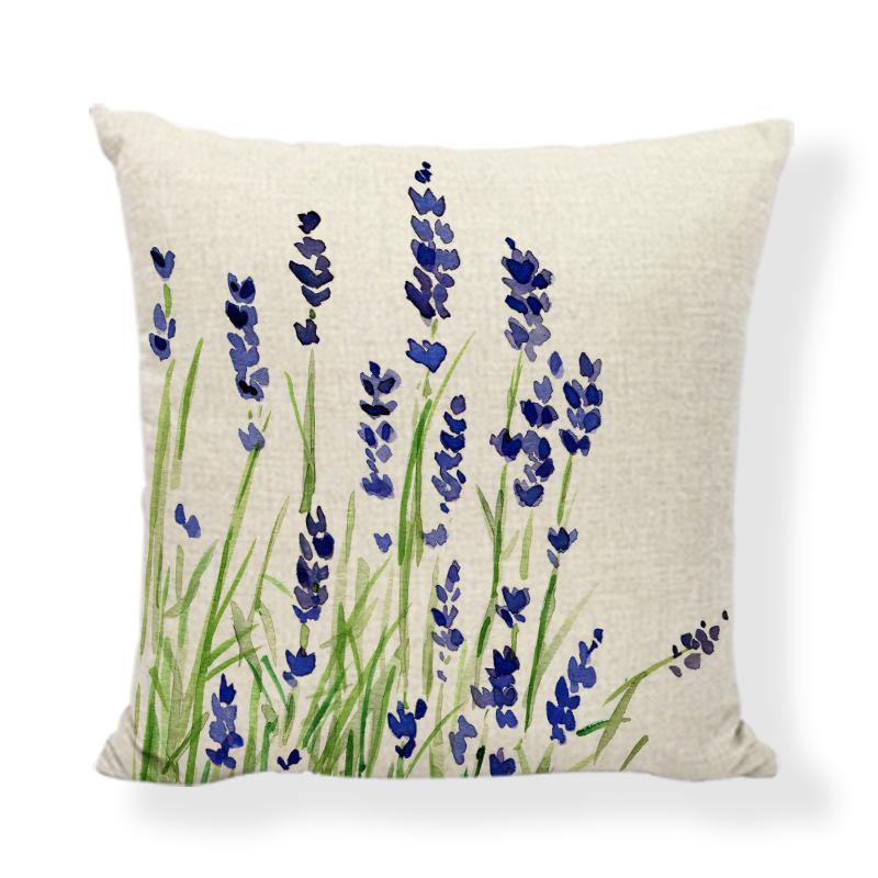 Lavendel "Velsigne dette hjemmet" Putetrekk, 45x45cm Lilla Sofaputetrekk for Stuedekor