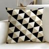 Geometric Line Texture Cushion Cover Soft  EasyWash Pillow Case  Versatile for Couch Bed Travel and Office