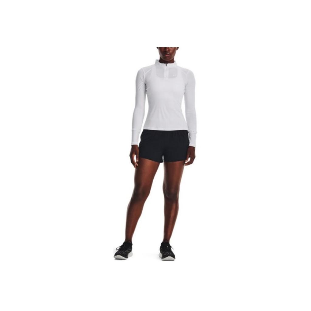 Under Armour Ss23 Iso-Chill Series Solid 1/4 Zip Running Long Sleeve T-Shirt Women Tops White 1378707-100