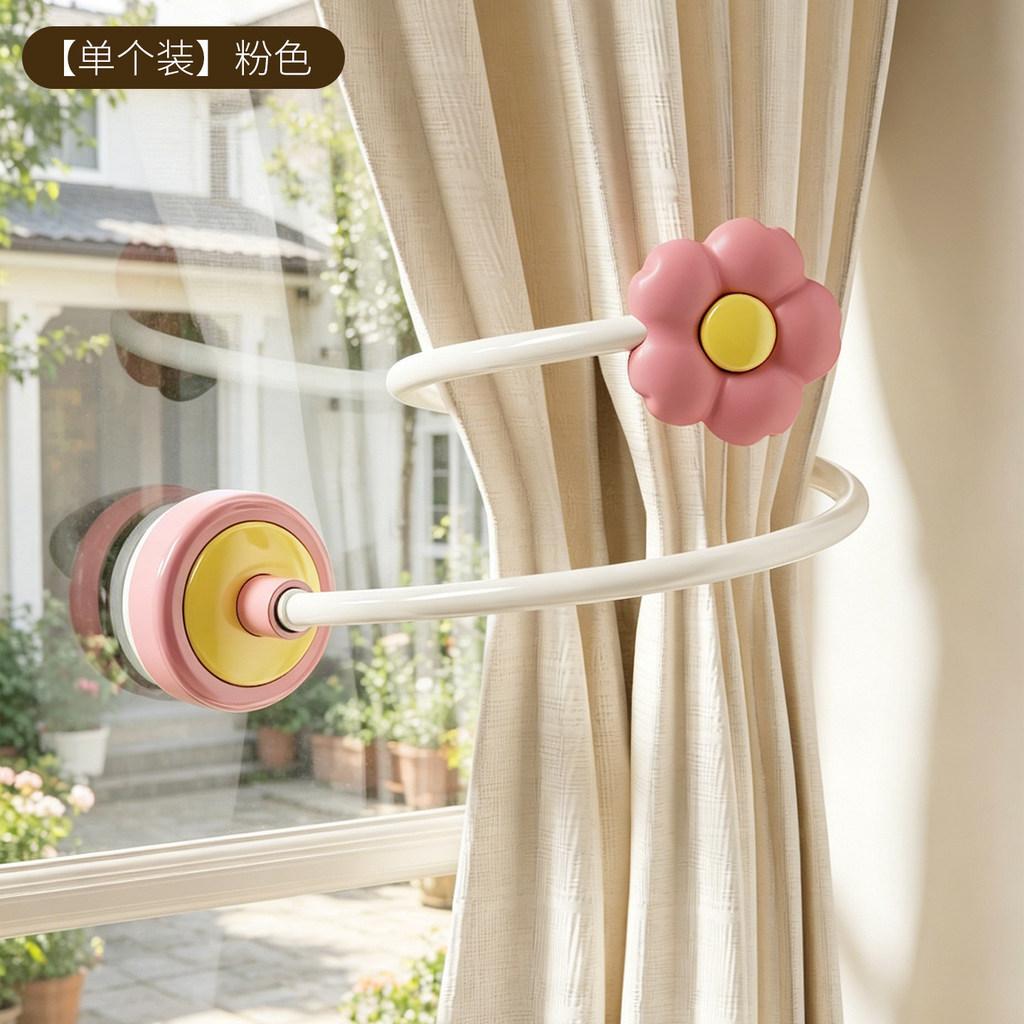 Modern Minimalist Plastic Shower Curtain Hook With Suction Cup For Bathroom Organizer