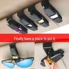 Multifunction Car Sun Visor Sunglasses & Eyeglasses Clip Holder