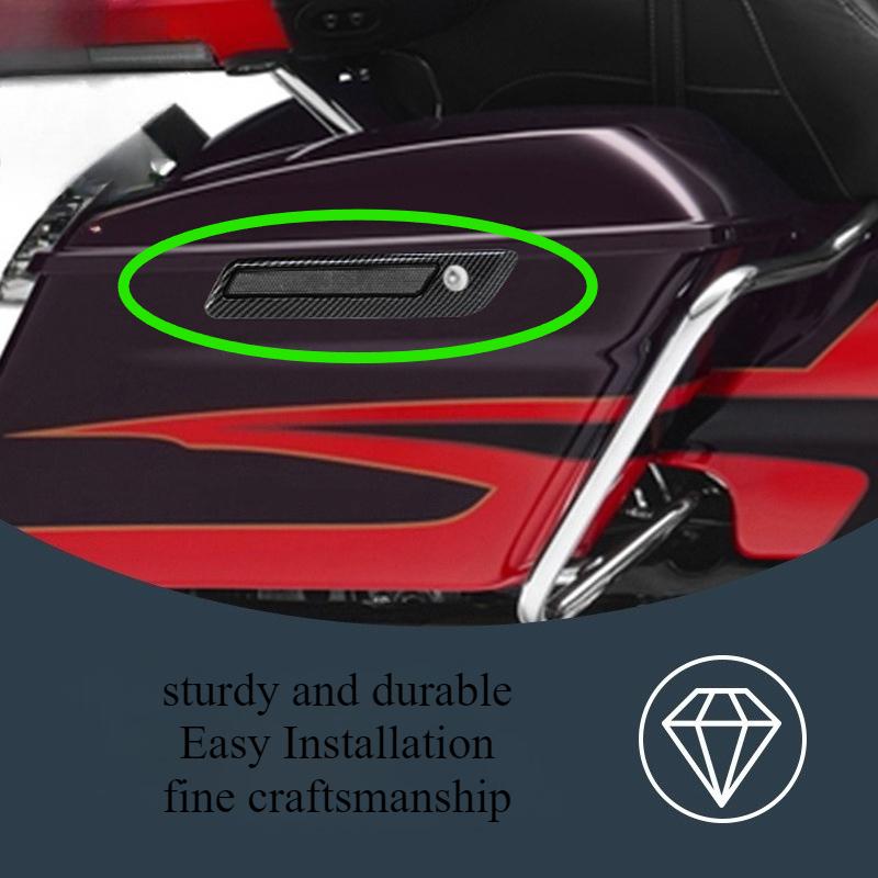 Motorcycle Side Box Lock Cove Side Box Decorative Cover for Harley Davidson Grand Glide Road Wang Street Glide 2014-2024 2025