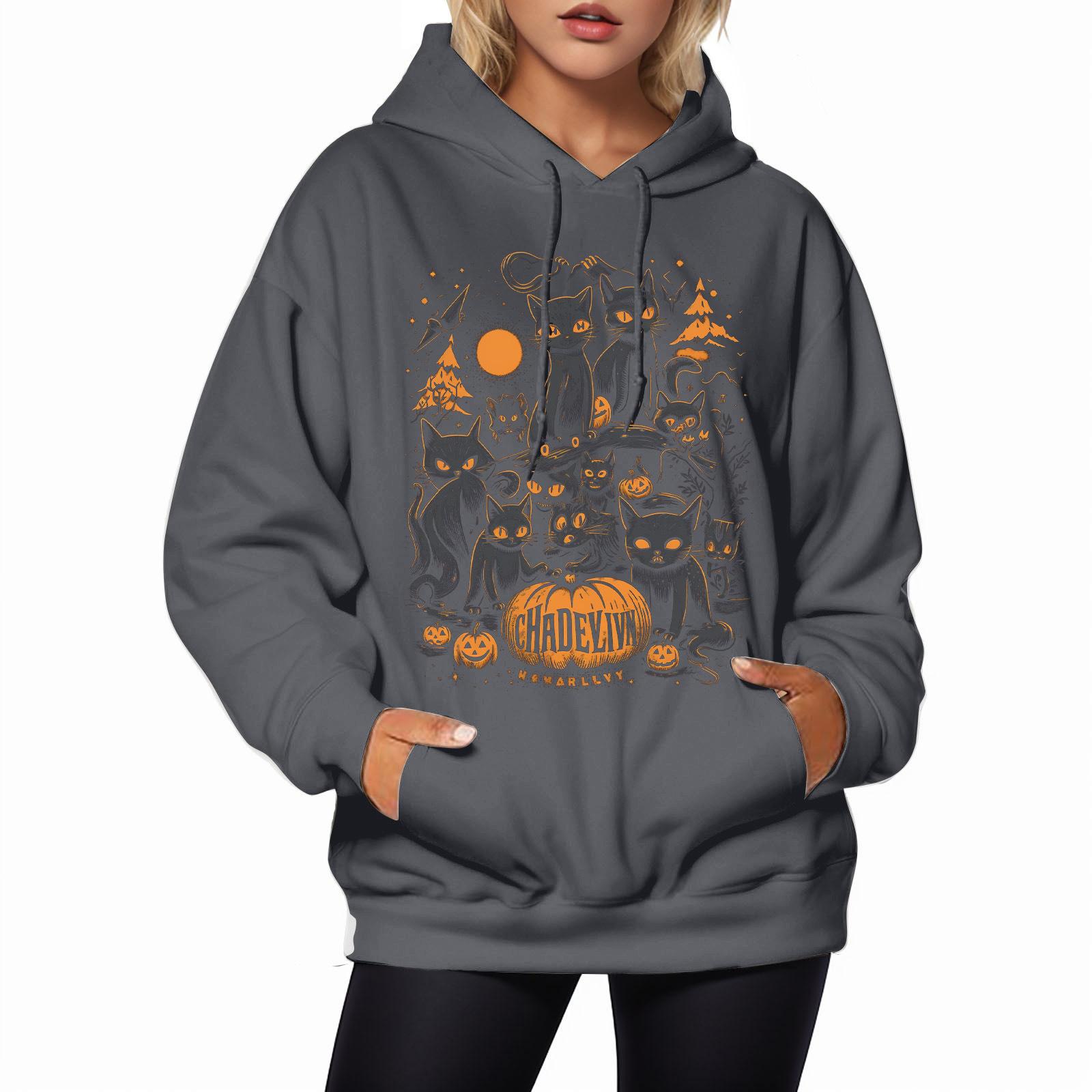 

Женские толстовки с капюшоном и карманом в винтажном стиле с 3D-принтом, осенне-зимние, с заниженной линией талии, с длинным рукавом, повседневные толстовки с капюшоном, топы 6XL