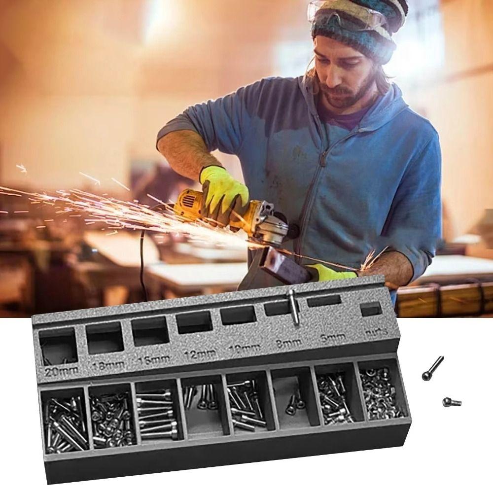 7 Measuring Slots M3 Bolt Sorter Large Capacity M3-Screw Toolbox Organiser  Small Parts