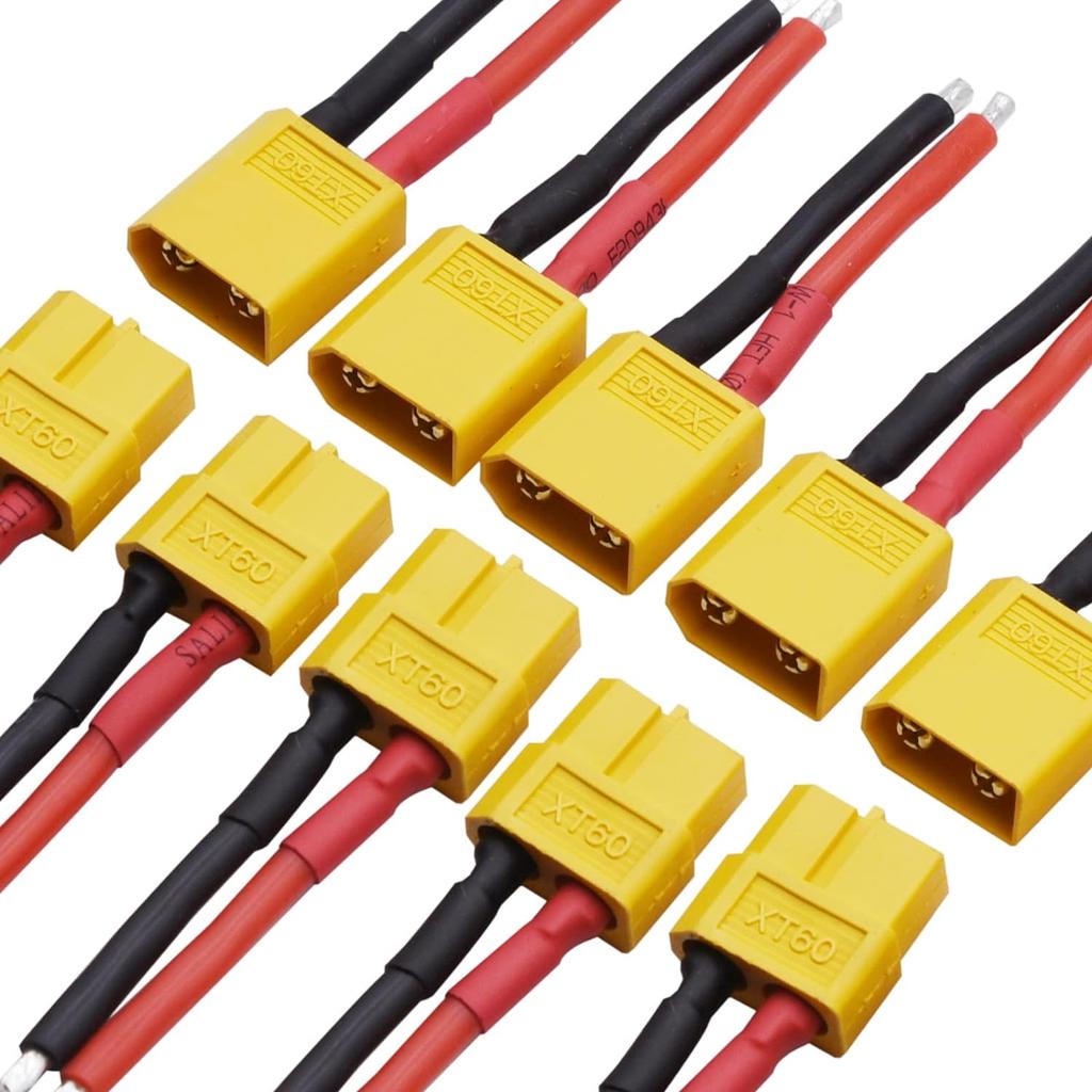 1 Pair XT60 Plug Female and Male Connector with 12/14AWG Silicon Wire for RC Lipo Battery Cable Drone
